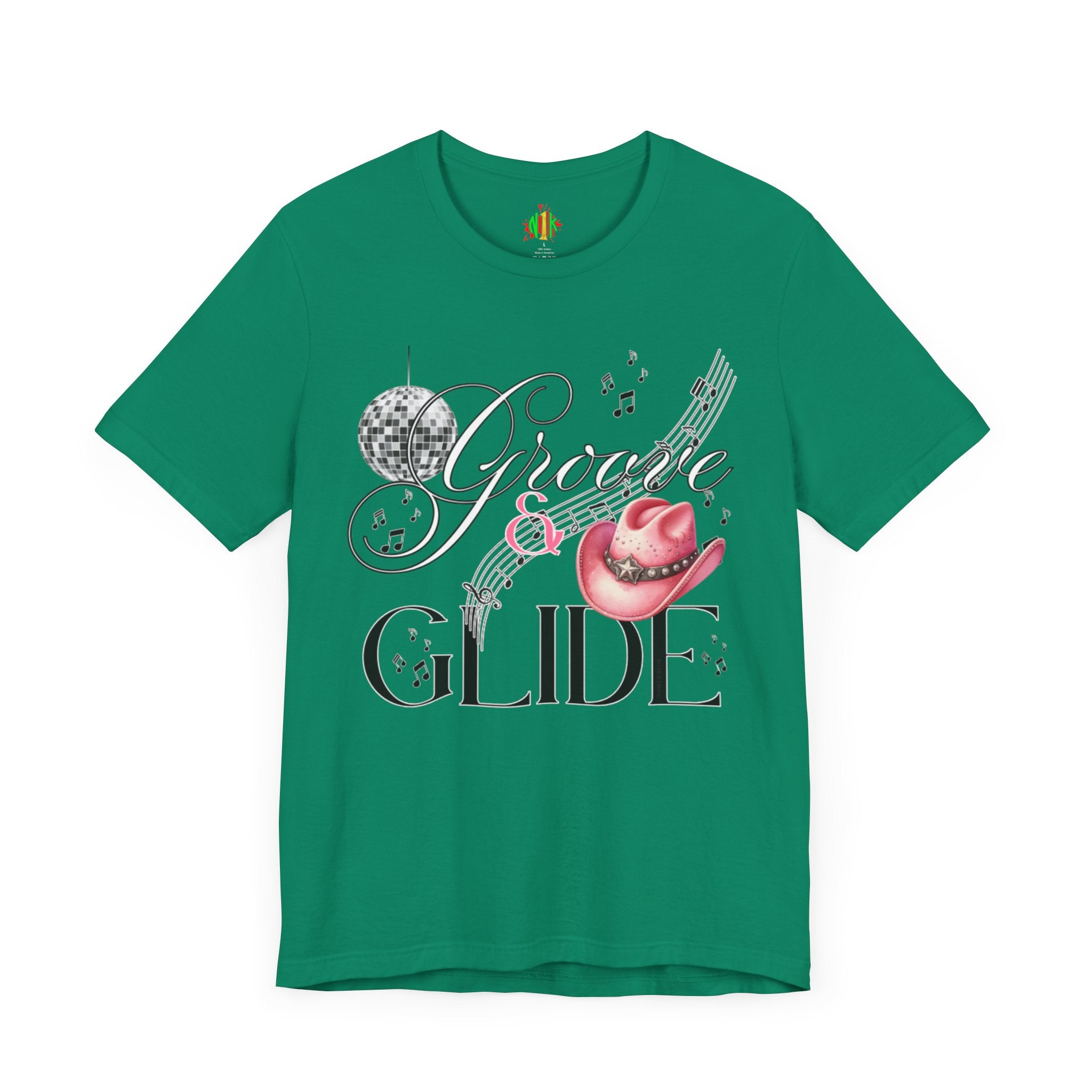 Groovy Glide Unisex Jersey Tee - Fun Retro Music Vibes